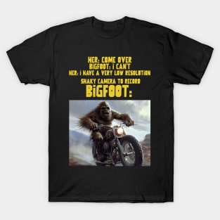 Bigfoot motorbike meme T-Shirt